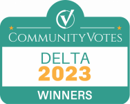 CommunityVotes Delta 2023 Winners badge